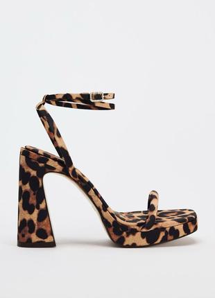 Босоножки zara туфли zara леопардовые
