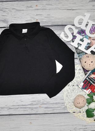11-12 лет 152 см фирменная детская кофта топ поло в рубчик девочке зара zara