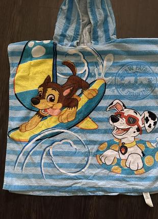 Накидка, пончо paw patrol