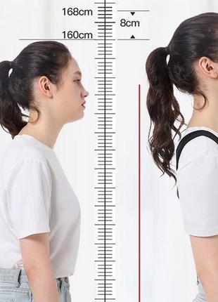 Регулируемый универсальный корсет для спины и осанки черный размер м 32-61кг 29136 m