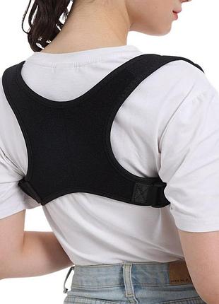 Регулируемый универсальный корсет для спины и осанки черный размер м 32-61кг 29136 m