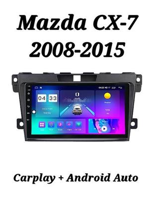 Магнітола android mazda cx-7, 2/32, 4 ядра, carplay + рамка!