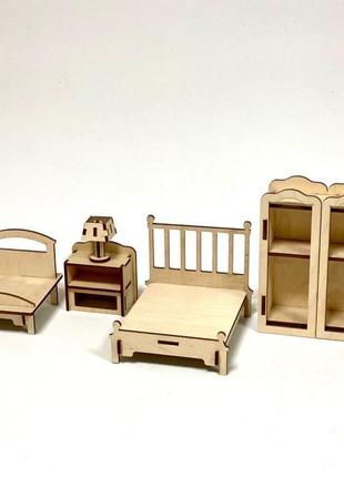 Набор мебели для кукол "спальня"4 фото