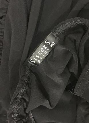 Трендовое черное мини платье 6