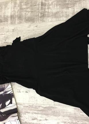 Трендовое черное мини платье 9