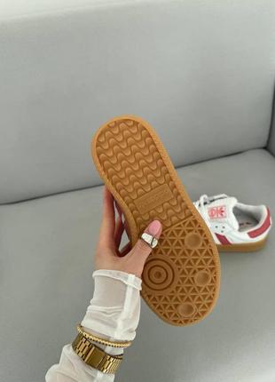 Adidas samba xlg white red gum platform, женские кроссовки адедас самба, кроссовки жемчужные адидас9 фото