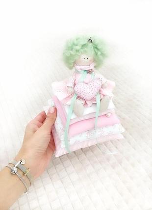 Принцеса на горошині, лялька тільда оригінальний подарунок сувенір оберіг талісман