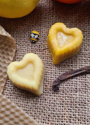 «цитрус & ваниль» натуральная массажная плиточка, с нуля. баттер / твердый крем / плитка. сердце.5 фото