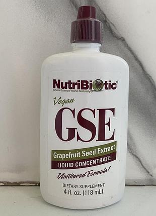 Nutribiotic, веганський екстракт насіння грейпфрута gse, рідкий концентрат, 118 мл