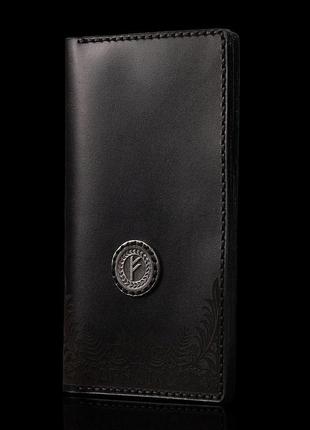 Женский кошелек с серебряной руной феху6 фото