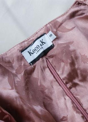 Брендовая атласная кроп блуза укороченная пудровая люкс качество от asos koco &k london8 фото