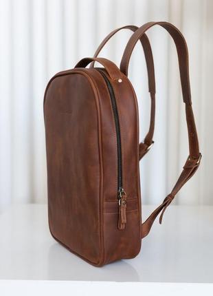 Стильный минималистичный рюкзак арт. well ручной работы из натуральной винтажной кожи3 фото