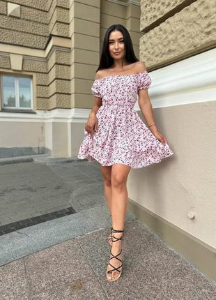 Женское короткое летнее платье мини лето
