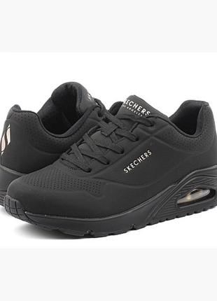 Кроссовки skechers uno-stand on air black .чорні кросівки скечерз