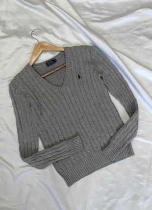 Оригинальный хлопковый свитер джемпер polo ralph lauren