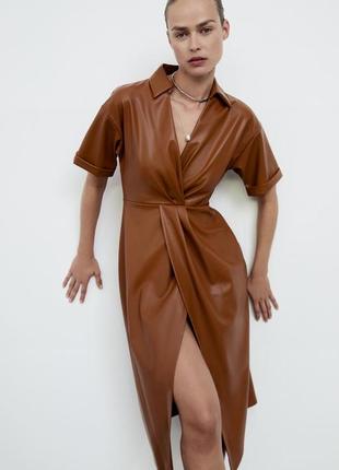 Сукня zara із екошкіри