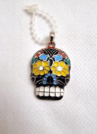 Череп емаль кулон підвіска