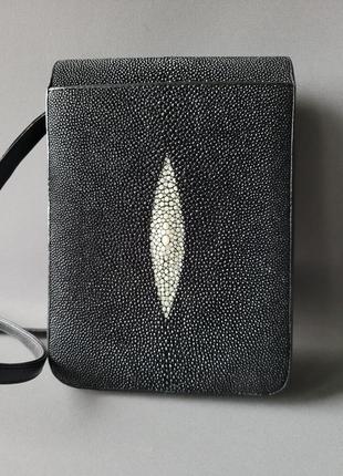 Stingray skin bag  сумка-планшет шкіра ската2 фото