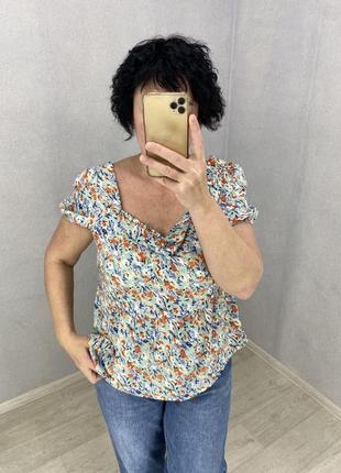 Блуза блузка в цветочный принт