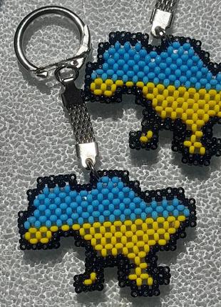Брелок "україна" з бісеру