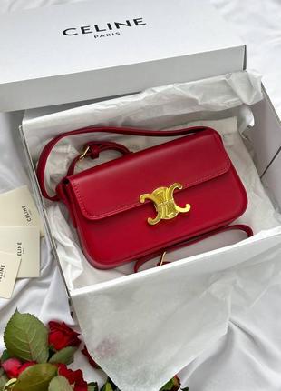 Красная кожаная сумка celine кожаная сумка красочная