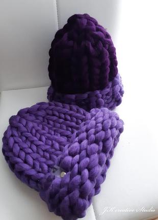 Шапка хельсинки из мериносовой шерсти