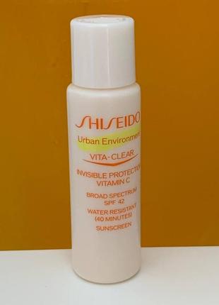 Легкий сонцезахисний крем shiseido spf 42