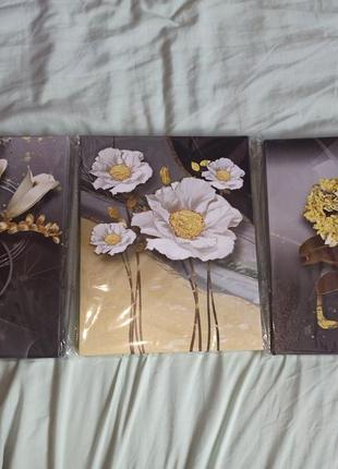 Невероятный стильный набор аартин трио печать на холсте.