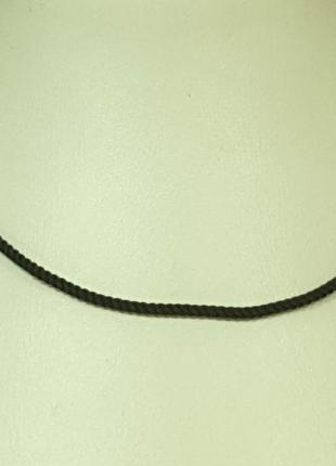 Ювелірний шнурок з текстилю з срібними вставками. 336/р 40