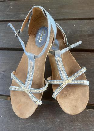 Босоножки босоніжки clarks 38 шкіра кожа