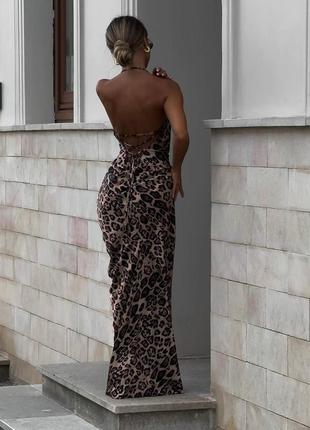 Платье шикарное леопардовое