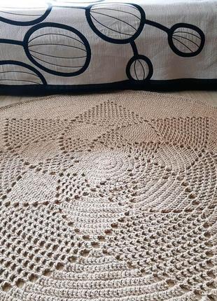 Еко килим з джуту (150см) круглий3 фото