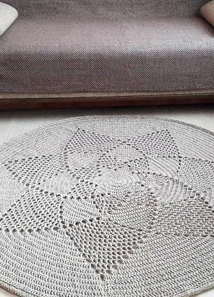 Еко килим з джуту (150см) круглий2 фото