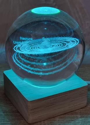 Светильник "криштальный шар" солнечная система