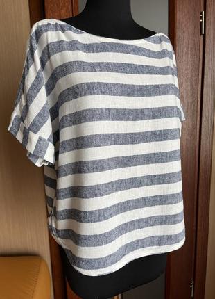 Zara блуза лён вискоза