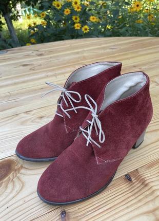 Ботильоны женские вишневые