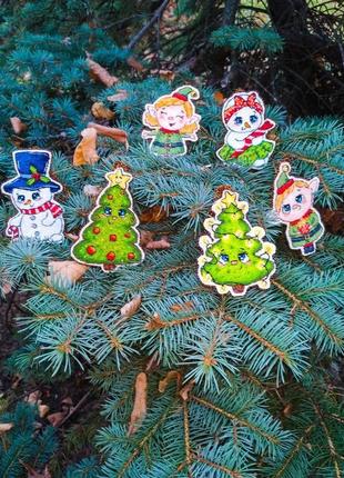 Ялинкові вишиті іграшки "милі пари"