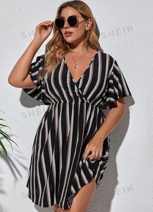 Платье в полоску shein 2xl