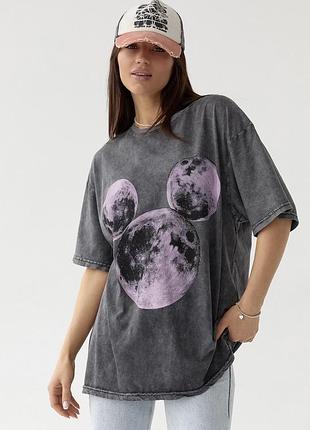 Футболка oversize у техніці тай дай