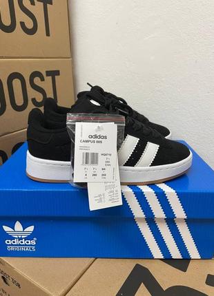 Adidas campus black white жіночі демісезонні кросівки адідас кампус замшеві