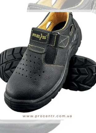 Рабочие сандалии без металлического носка защитная летняя обувь из воловьей кожи reis s-ов, рабочая обувь