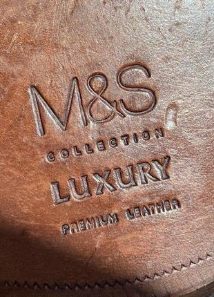 Чоловічі шкіряні туфлі люкс колекція marks&spencer m&s натуральна шкіра7 фото