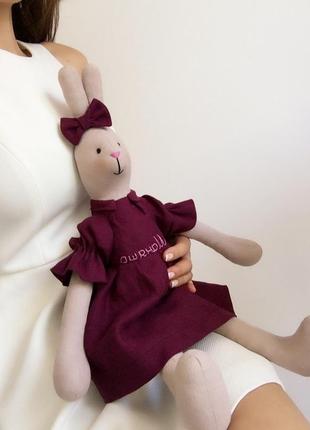 Большая игровая зайка кукла кролик подарок игрушка дочке сыну3 фото