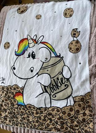 Флісовий плед дитячий поні, єдиноріг