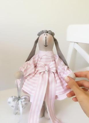 Оригінальний подарунок зайчик текстильна тільда за іграшка сувенір