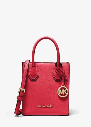 Сумка michael kors mercer червона шкіряна