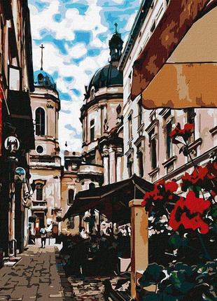 Картина по номерам.міський пейзаж "чарівний львів" 40*50 см kho3510