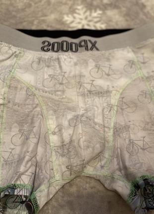 Стильные лобовые трусы с принтом велосипеды xpooos