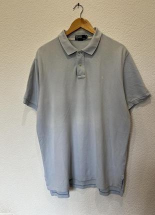 Голубое поло футболка ральф ralph lauren polo