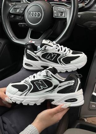 Женские кроссовки new balance 530 black white premium